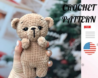 Crochet pattern Little Bear PDF tutorial - Amigurumi Bear - Easy crochet pattern