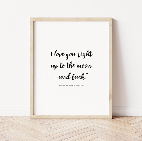 Guess How Much I Love You Book Quote Digital Download Etsy