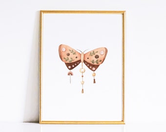 Boho Butterfly Nursery Print, Boho Nursery Decor, Digital Download, Boho Nursery Wall Art, Printable Wall Art, Butterfly Nursery Prints
