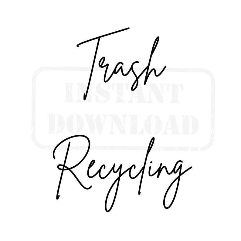 Compost Bin Trash & Recycling SVG Etsy