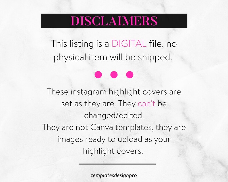 Minimal White Instagram Highlight Covers Black & White Etsy