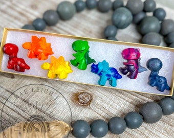 Dinosaur Crayon Gift Set | Stocking Stuffer | Kids Gift | Kids Christmas | Birthday Gift | Shaped Crayons | Holiday Party Favors
