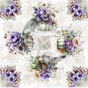 Twilight Fall Floral V-Split Set-1 Printed Vinyl Sheets/Tumbler Wrap