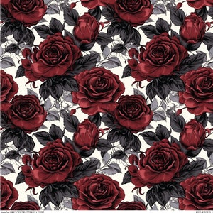 Red Rose 9 Pattern Printed Vinyl Sheets/Tumbler Wrap