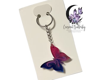 Butterfly Shaped Keychain - Keychains - Hand Crafted One of A Kind