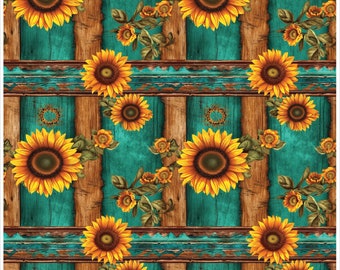 Western Sunflower Printed Vinyl Sheets/Tumbler Wrap