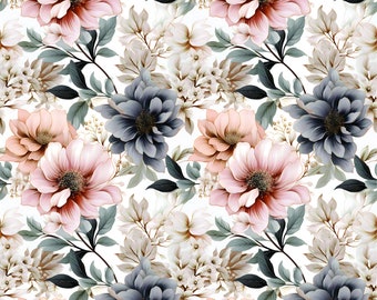 Fawn Floral 1 Printed Vinyl Sheets/Tumbler Wrap