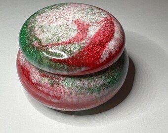 Resin Trinket Jar w/Lid / Jewelry Holder / Stash Jar