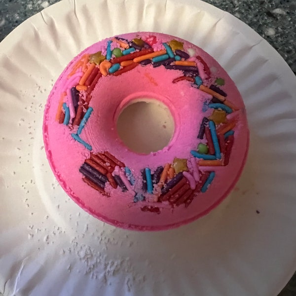 Homemade donut bath bomb