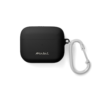 AirPods and AirPods Pro Minimalist Music Case Cover Black