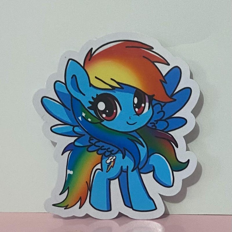 Raainbowdash Sticker Rainbow Dash - Etsy