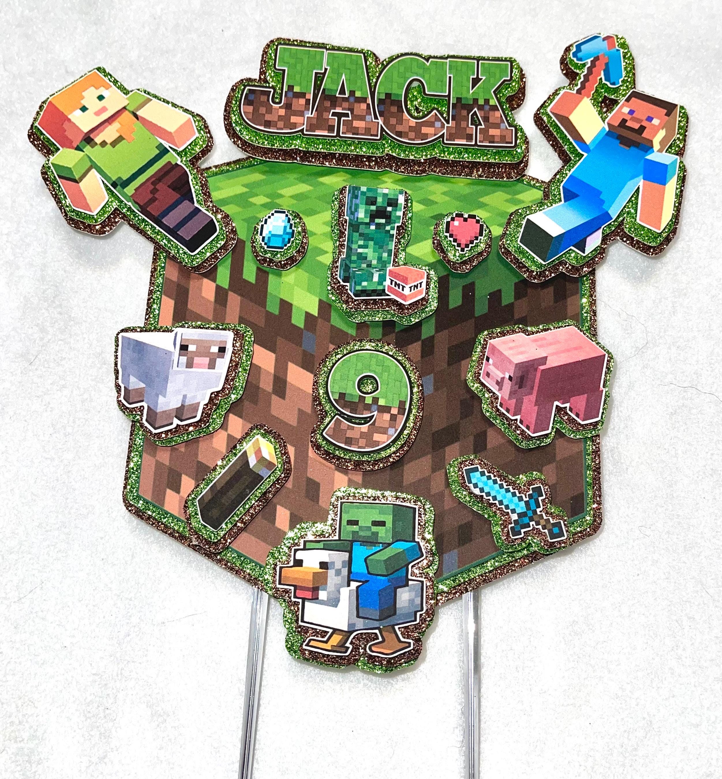 Handmade Minecraft Cupcake Toppers