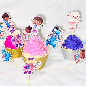 Doc McStuffins Cake Topper  / Doc McStuffins cupcakes toppers / Doc McStuffins use Cupcake Topper / Doc McStuffins birthday