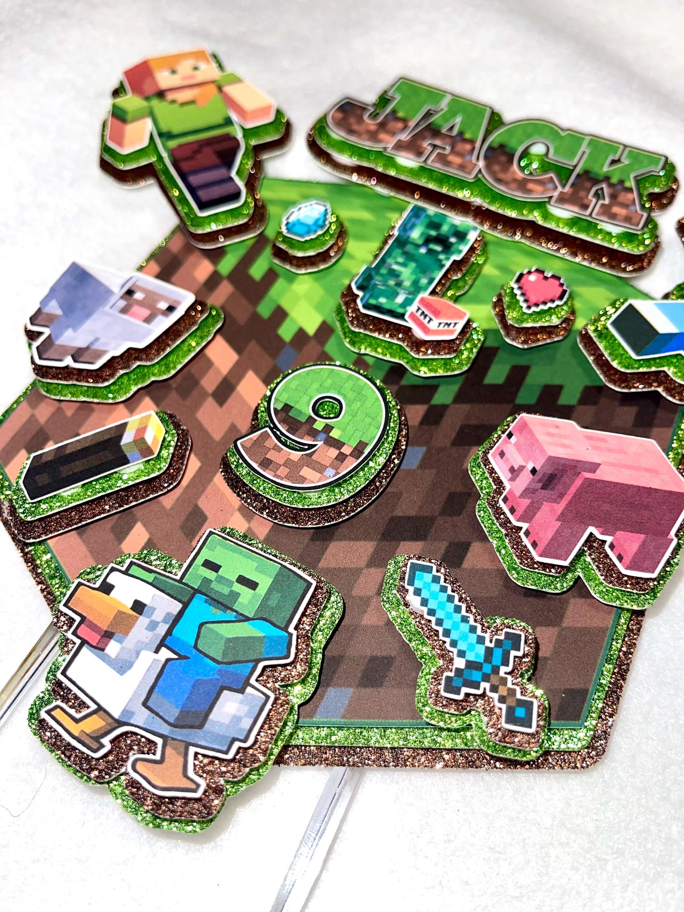 Handmade Minecraft Cupcake Toppers