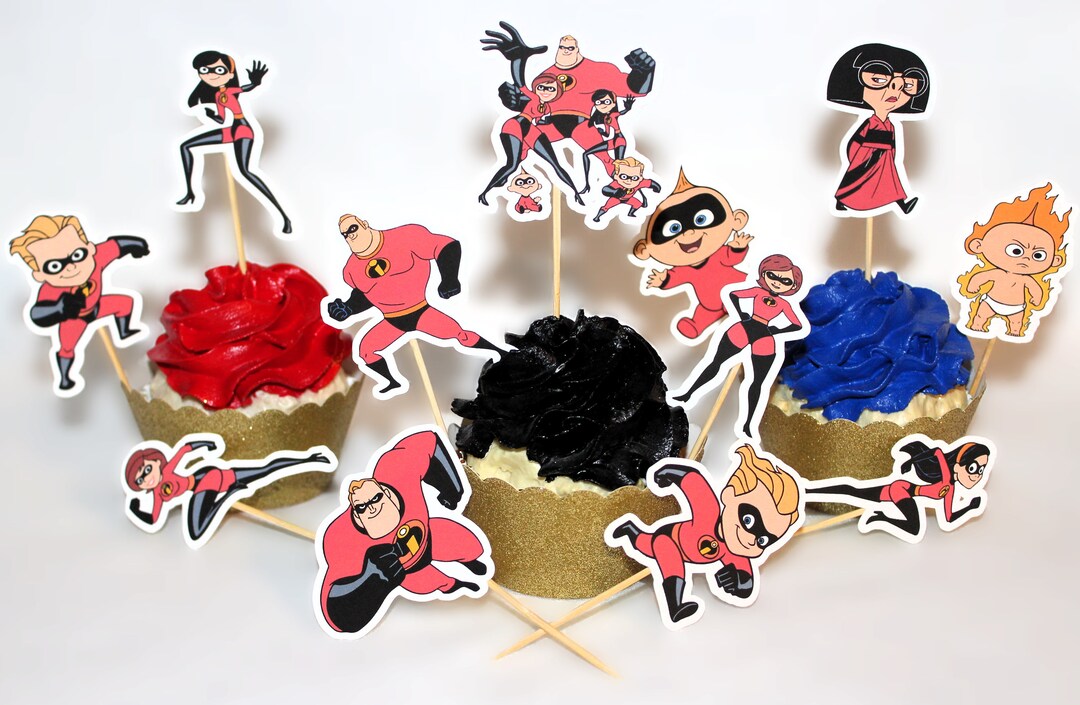 The Incredibles Cupcake Toppers / Cupcakes Toppers / the Incredibles ...