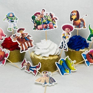 Toy Story Cupcake Toppers: Handmade Birthday Party Decorations (Set of 12)