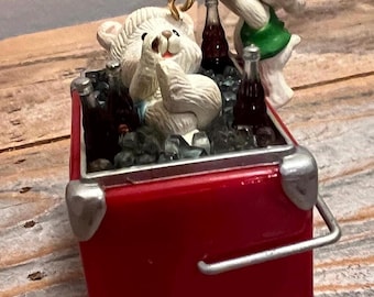 Enesco Coca-cola Decoupage Christmas Ornament - 1993 - Etsy