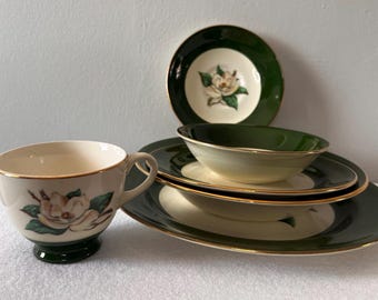 Homer Laughlin Jaderose Magnolia Replacement Pieces - Choose Individual Piece, Vintage 1950s Lifetime China Co