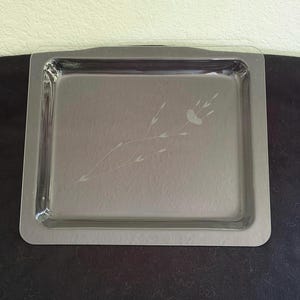 Vintage Princess House Heritage Crystal Tray – Etched Floral Serving Platter 14.75"
