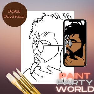 Canvas Printable Kevin  / Pre Drawn Outline Canvas/ DIY Canvas/ Party/ Paint Kit/ PNG/ paint party/ Adults