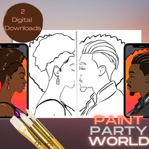 Utskrivbar canvas/Förritad konturcanvas/Gör-det-själv-canvas/Fest/Målarkit/PNG/målarfest/Vuxna