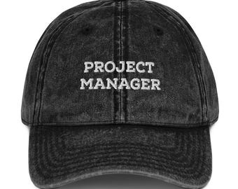 PROJECT MANAGER - Vintage Cotton Twill Cap