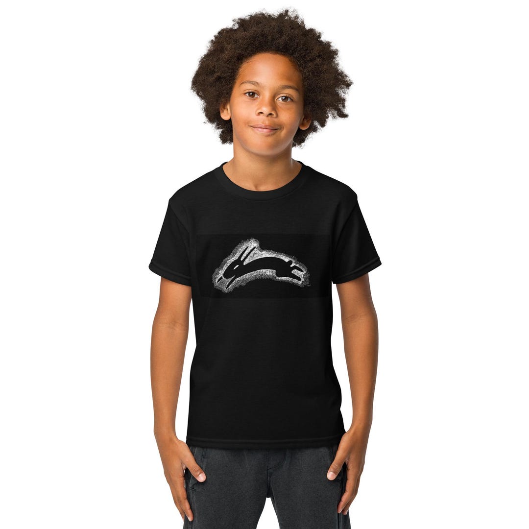 Running Rabits Black Rabbit Running - Youth T-shirt - Etsy