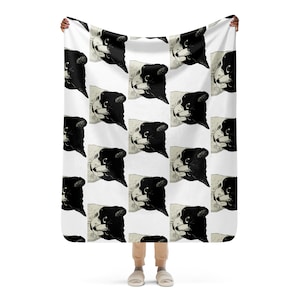 Manta Sherpa de gato Tuxedo