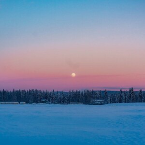 Winter Sunrise, Canvas Print, Alaskan Landscape Wall Décoré