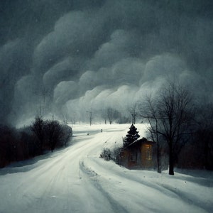 The Inescapable Quietness of a Snowstorm | AI Generated Art