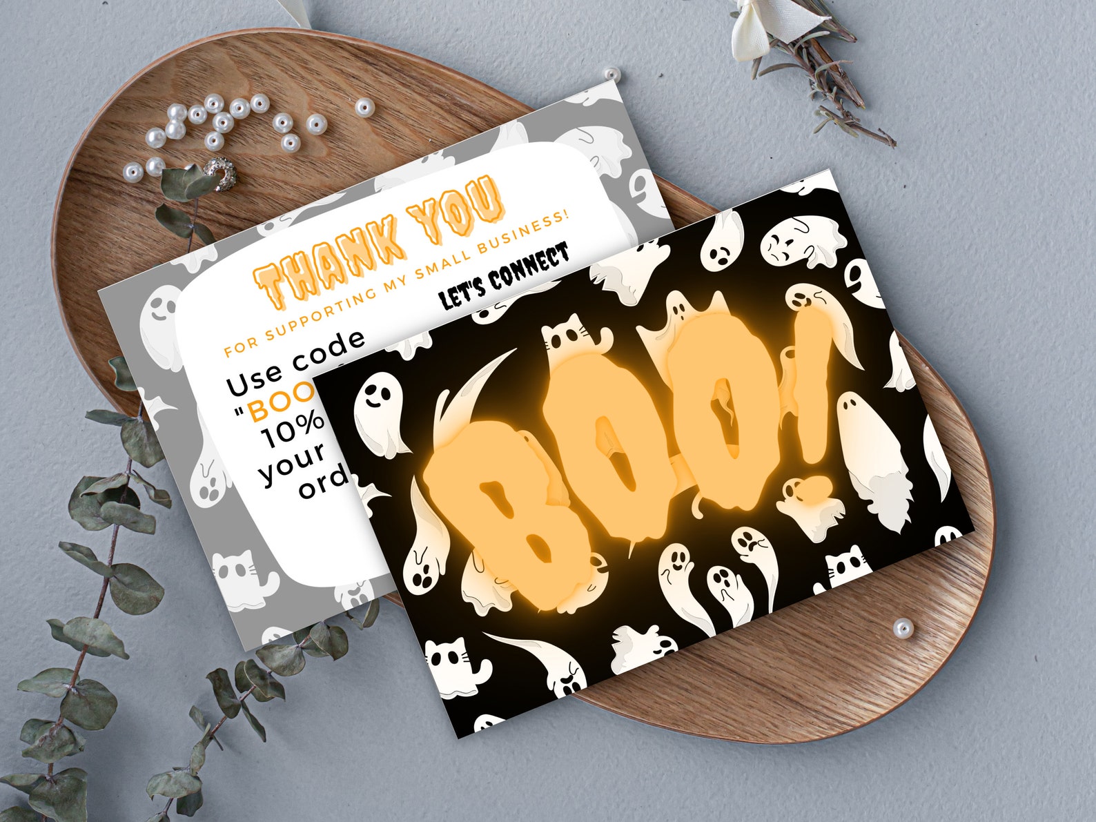 Halloween Thank You Card Template Printable Thanks for Your - Etsy