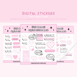 Digital Stickers, Planner Stickers, LITTLE KAOMOJI, Speech Bubble, Journal Stickers, GoodNotes Stickers, Pre-Cropped Stickers, PNG Stickers