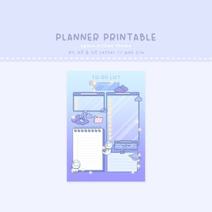 Cute Planner, Kawaii Planner, Planner Template, Printable Planner Template, Cute Planner Template, Printable Planner, Cute Cat Planner