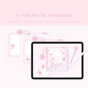 Digital Notebook, Kawaii Notebook, Cute Notebook, Cute Digital Notebook, Digital Planner, Kawaii Planner, Cute Planner, Digital Stickers