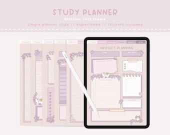 Kawaii Study Planner, College Planner, Study Planner, Student Planner, Academic Planner, Kawaii, Planner, Planner Template, Kawaii Goodnotes
