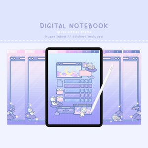 Niedliches digitales Notizbuch, Kawaii digitales Notizbuch, süßer Planer, Kawaii Planer, süßes Notizbuch, Kawaii Notizbuch, digitales Journal, Kawaii