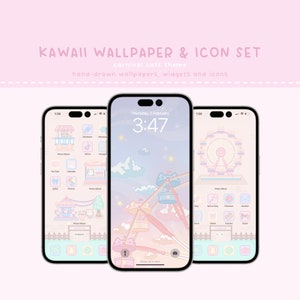 Süße Katze Icons, Kawaii Icons, iOS, App Icons, Widgets, Hintergrundbilder, Handy Hintergrundbilder, Kawaii, Kawaii Hintergrund, Kawaii Hintergrund