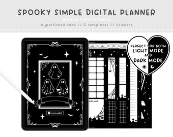 Halloween Planner, Spooky Planner, Ghost Planner, Cute Ghost Design, Digital Planner, Digital Notebook, Spooky Season, Halloween Notebook