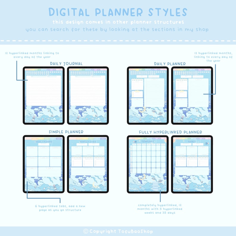 Yearly Planner, Printable Planner, Planner Insert, Cute Planner, Kawaii ...