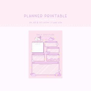 Daily Gratitude, Witchy Cats, Cute Cats, Kawaii Cats, Kawaii Planner, PDF Planner, Printable Planner, Planner Inserts, Cute Planner