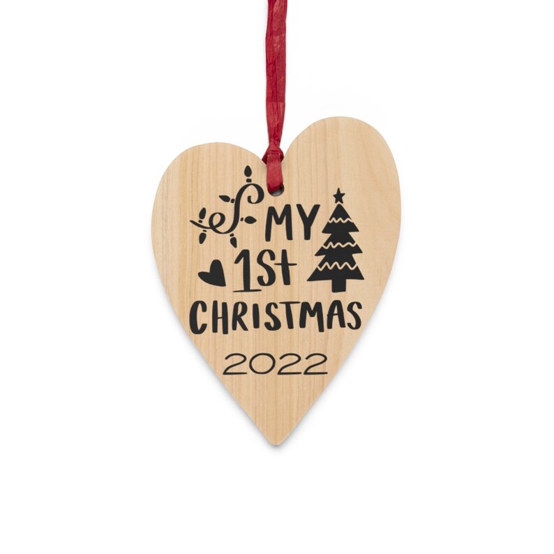 2022 First Christmas Ornament My First Christmas 2022 Ornament Heart Shaped Tree or Etsy UK