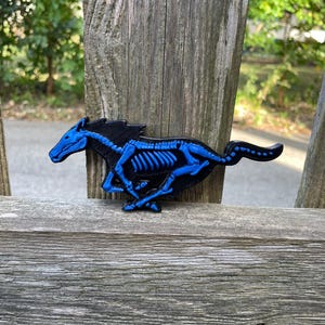 Mustang With Bones Emblem for 05-09 Generation Mustang Grill - unique MUSTANG OWNER GIFT!