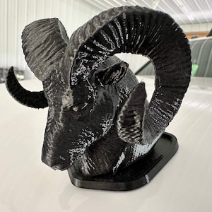 4th & 5th Gen 09+ Hood Ram Head Badge Ornament Emblem fits Ram Universal 1500, 2500, 3500 Accessory