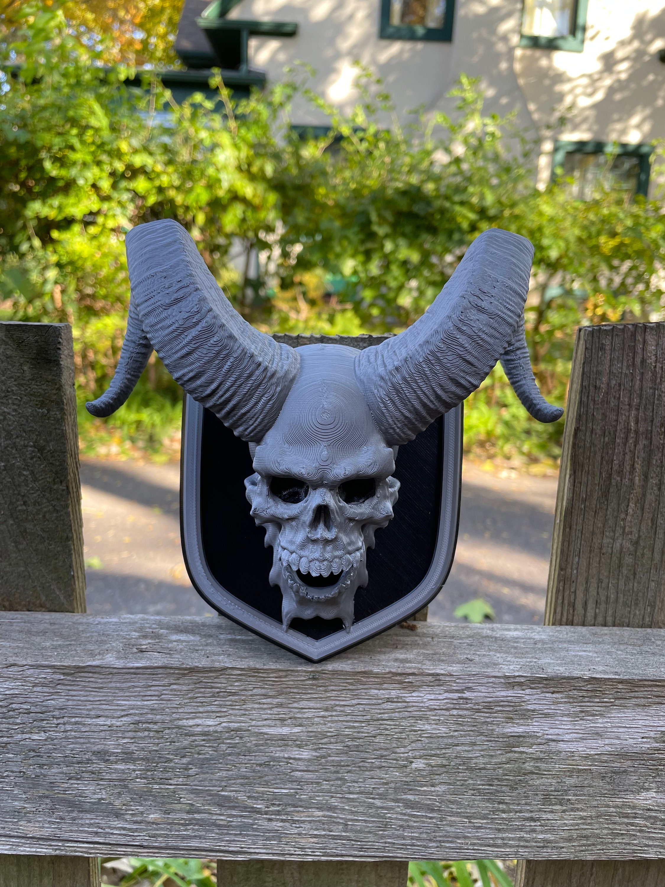 Skull With Horns V2 Emblem Fits 2006-08 RAM Pickup Grill -1500