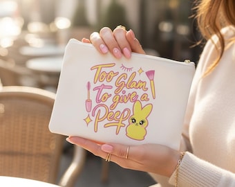 Too Glam to Give a Peep Makeup Bag | Bunny Cosmetic Pouch