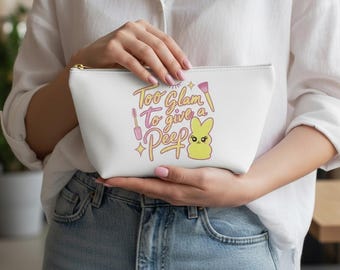 Too Glam to Give a Peep Makeup Bag | Bunny Cosmetic Pouch