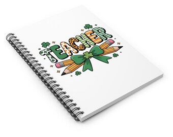 Teacher Shamrock Pencils Notebook | Spiral Ruled Notebook