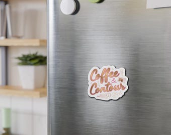 Coffee & Contour Die-Cut Magnet | Makeup Brushes, Cosmetic Palette
