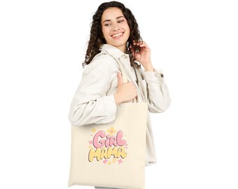 Girl Mama Tote Bag | Cotton Canvas Mom Tote