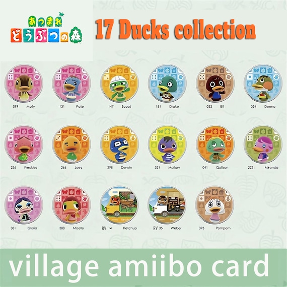 14 PCS Ducks Village Collection ACNH Animal Crossing Amiibo Etsy